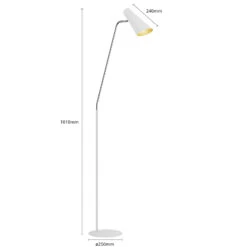 Lucande Wibke Stehleuchte In Weiß -Lucande 9624464 6