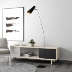 Lucande Wibke Stehleuchte In Schwarz -Lucande 9624465 2