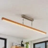 Lucande LED-Holz-Deckenleuchte Tamlin, Buchefarben, 140 Cm -Lucande 9624498