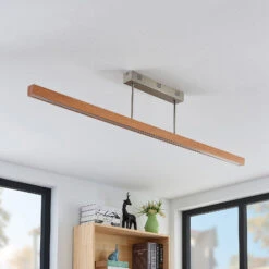 Lucande LED-Holz-Deckenleuchte Tamlin, Buchefarben, 140 Cm 13 Lucande LED-Holz-Deckenleuchte Tamlin, Buchefarben, 140 Cm -Lucande 9624498 2