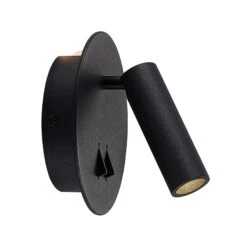 Lucande Magya LED-Wandleuchte Schwarz 2-fl. Rund -Lucande 9624587 2