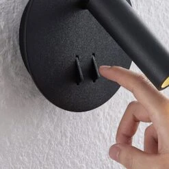 Lucande Magya LED-Wandleuchte Schwarz 2-fl. Rund -Lucande 9624587 6