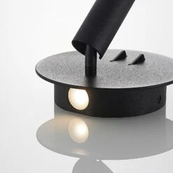 Lucande Magya LED-Wandleuchte Schwarz 2-fl. Rund -Lucande 9624587 7