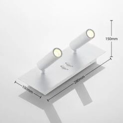 Lucande Magya LED-Wandleuchte Weiß 4-flammig -Lucande 9624590 3