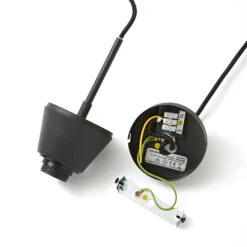 Lucande Archilleas Pendelleuchte, Schwarz-gold -Lucande 9624690 8