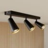 Lucande Angelina Deckenlampe Schwarz-gold, 3-fl. -Lucande 9624854