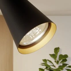 Lucande Angelina Deckenlampe Schwarz-gold, 3-fl. -Lucande 9624854 4