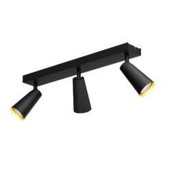 Lucande Angelina Deckenlampe Schwarz-gold, 3-fl. -Lucande 9624854 5