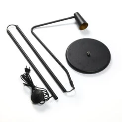 Lucande Angelina Stehleuchte, Schwarz-gold -Lucande 9624862 7