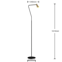 Lucande Angelina Stehleuchte, Messing-gold -Lucande 9624863 3