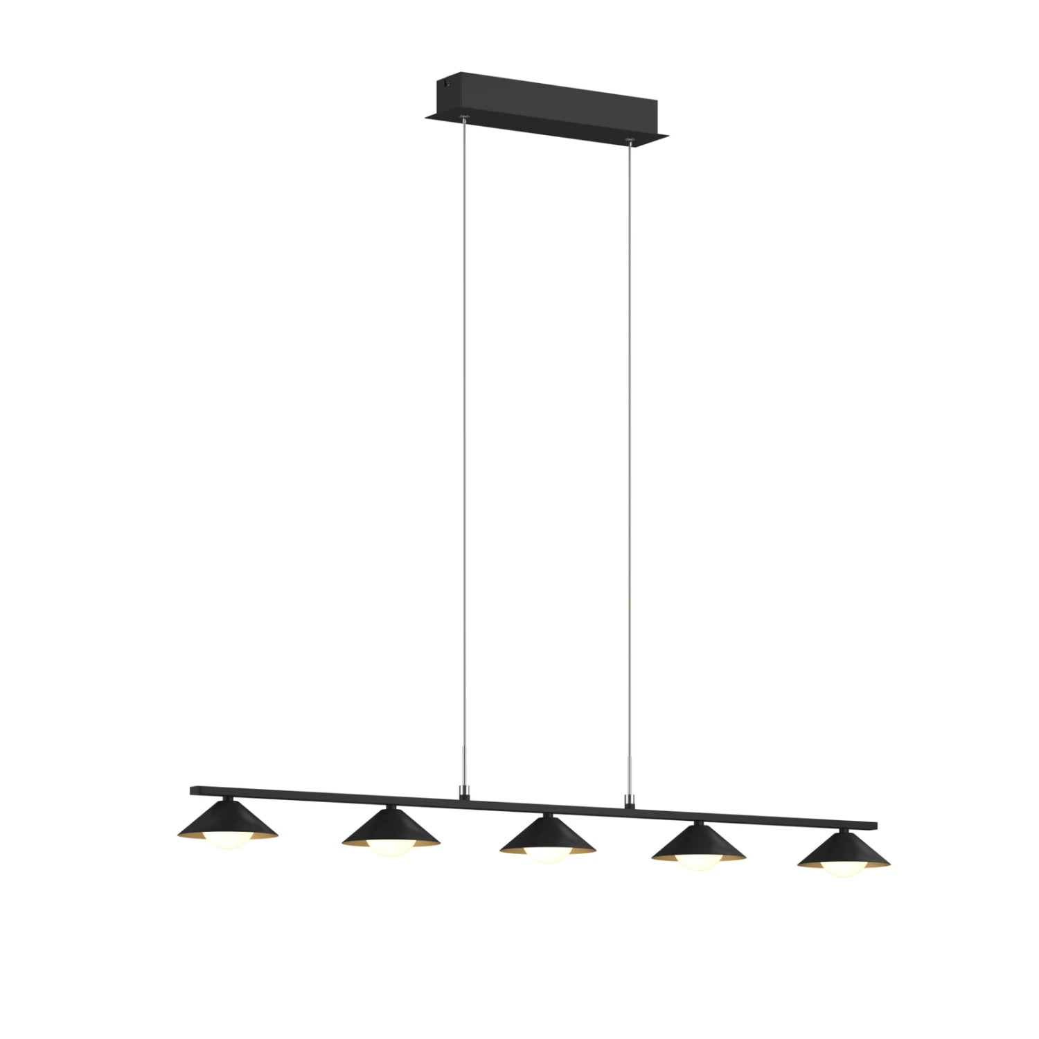 Lucande Kianos LED-Hängeleuchte, Schwarz, 5-fl. 8 Lucande Kianos LED-Hängeleuchte, Schwarz, 5-fl. – Bild 6