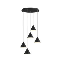 Lucande Livan LED-Hängeleuchte, Schwarz, 5-fl. 16 Lucande Livan LED-Hängeleuchte, Schwarz, 5-fl. -Lucande 9624949 5