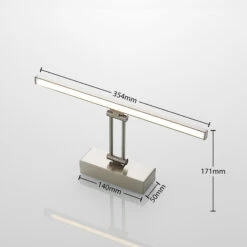 Lucande Thibaud LED-Bilderleuchte, Nickel, 35,4 Cm -Lucande 9626108 4