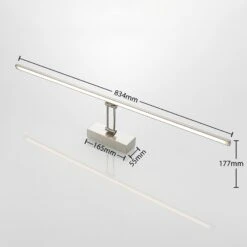 Lucande Thibaud LED-Bilderleuchte, Nickel, 83,4 Cm -Lucande 9626110 4