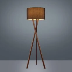 Lucande Auriane Tripod-Stehlampe, Stoff Schwarz 17 Lucande Auriane Tripod-Stehlampe, Stoff Schwarz -Lucande 9626160 6