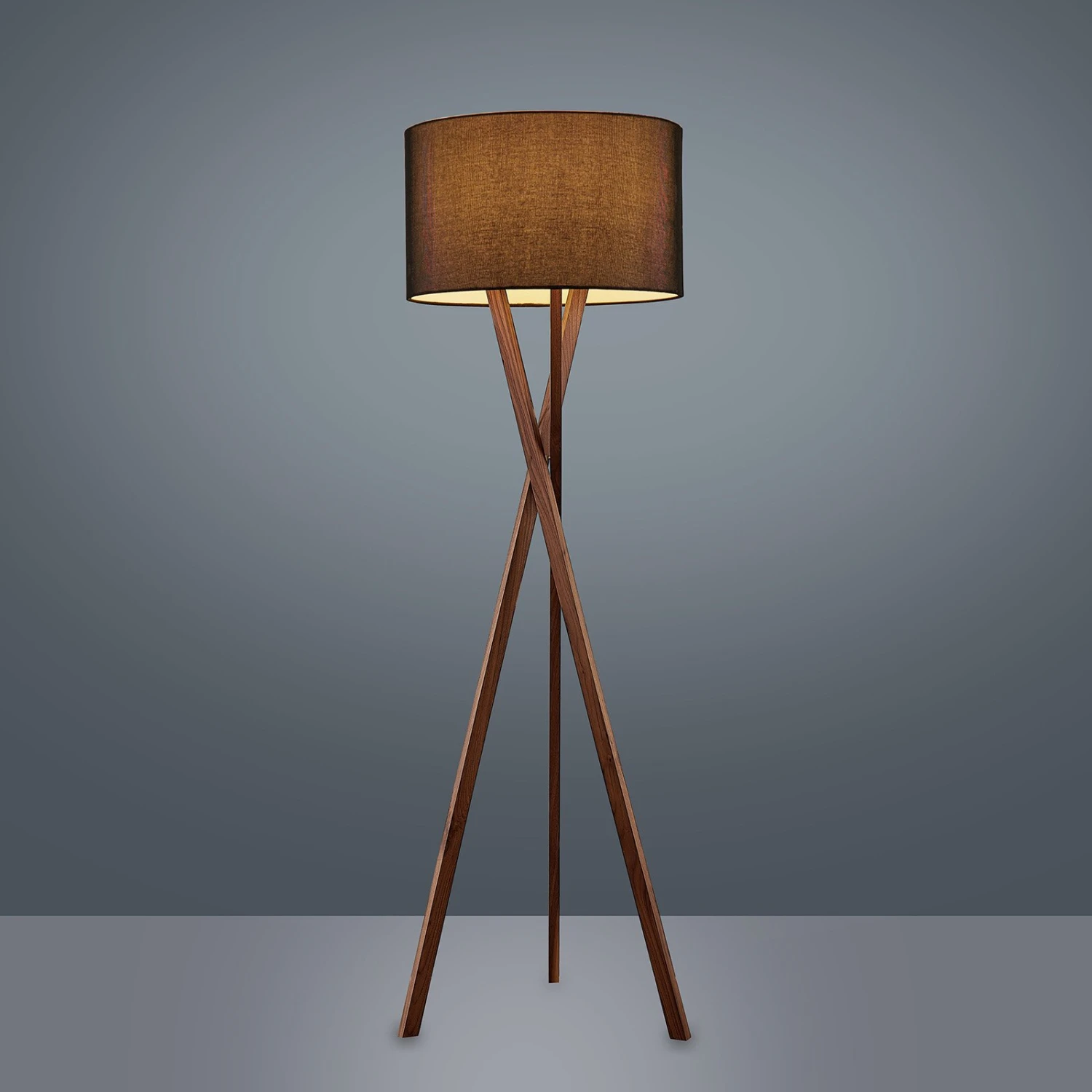 Lucande Auriane Tripod-Stehlampe, Stoff Schwarz 9 Lucande Auriane Tripod-Stehlampe, Stoff Schwarz – Bild 7