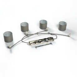 Lucande Juljana Pendellampe, 4-fl., Stoffschirme -Lucande 9626233 7