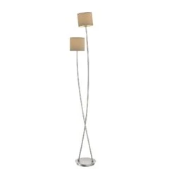 Lucande Juljana Stehlampe, 2-fl., Stoffschirme -Lucande 9626234 5