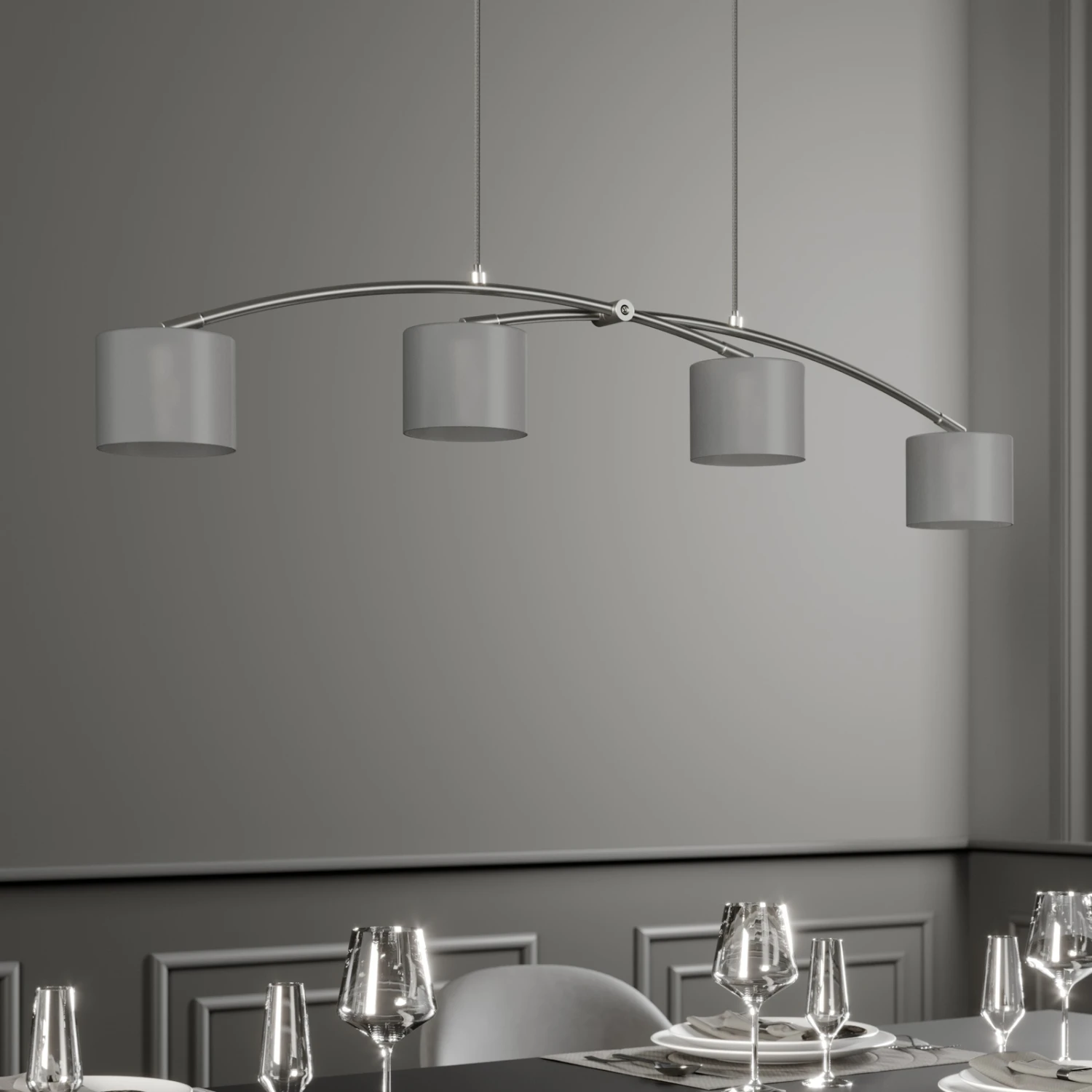 Lucande Juljana Pendellampe, 4-fl., Glasschirme 5 Lucande Juljana Pendellampe, 4-fl., Glasschirme – Bild 3