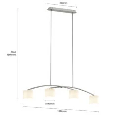 Lucande Juljana Pendellampe, 4-fl., Glasschirme 17 Lucande Juljana Pendellampe, 4-fl., Glasschirme -Lucande 9626235 6