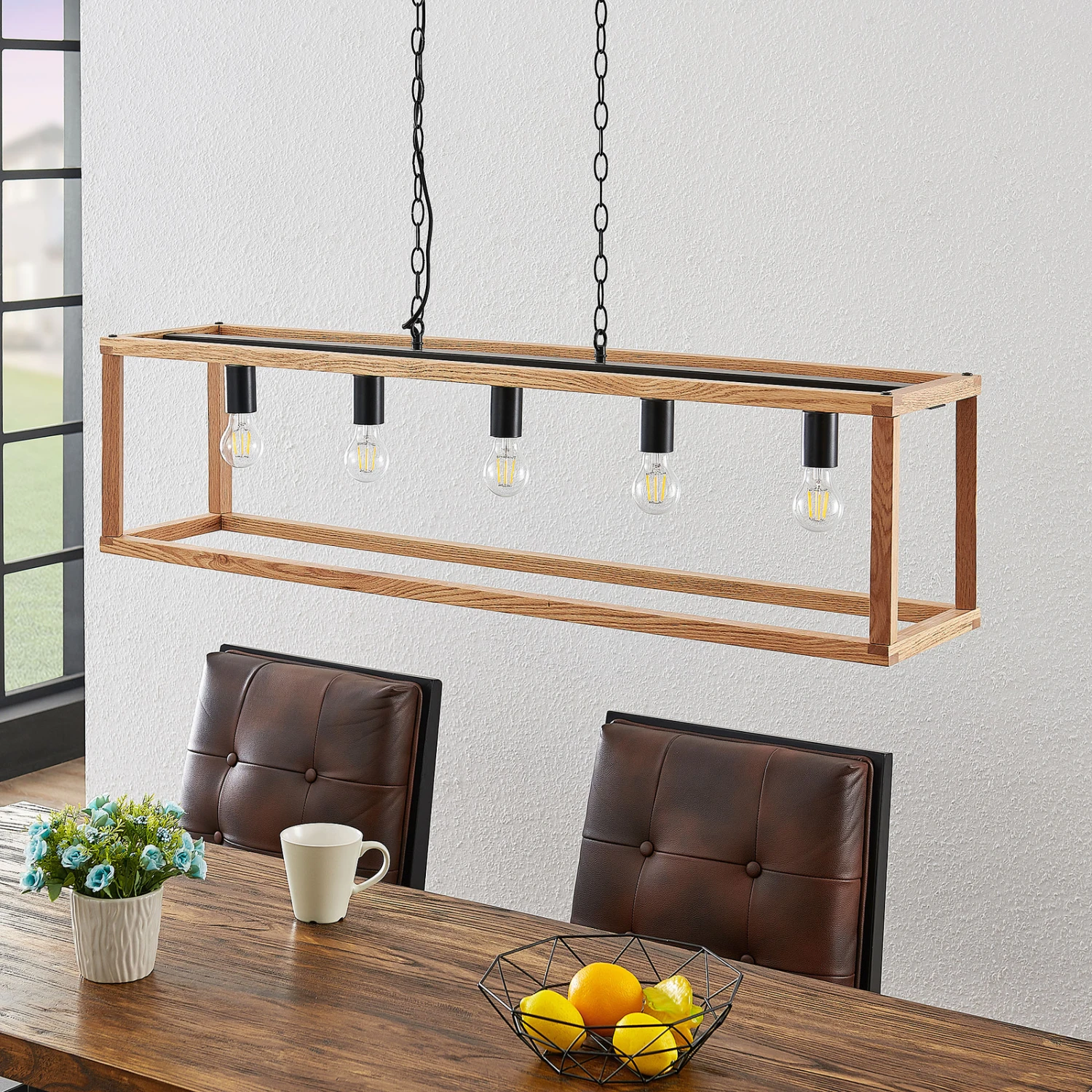 Lucande Sedrik Hängelampe, Fünfflammig 4 Lucande Sedrik Hängelampe, Fünfflammig – Bild 2