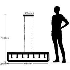 Lucande Sedrik Hängelampe, Siebenflammig -Lucande 9626243 6