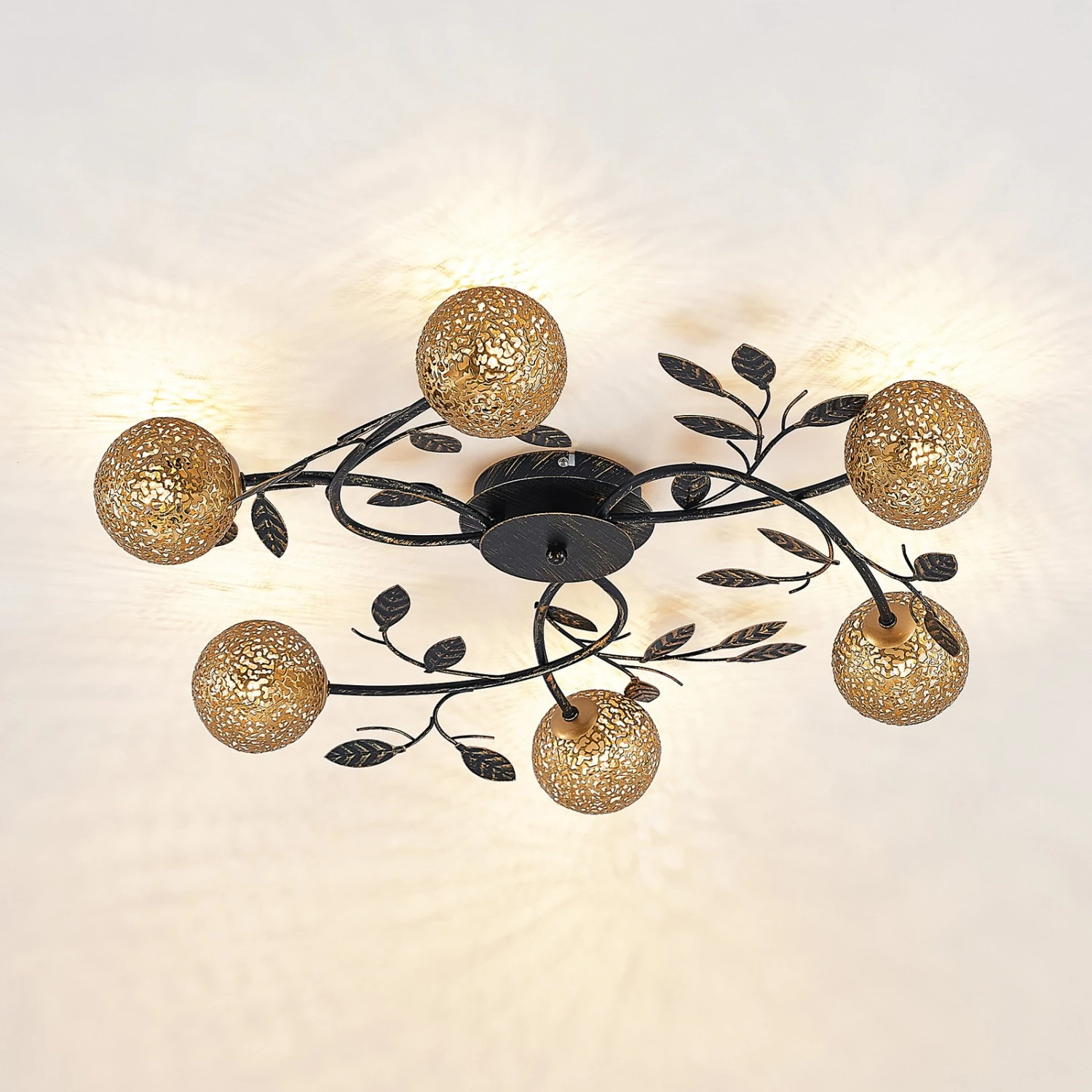 Lucande Evory Deckenleuchte, Rund, 6-fl. 6 Lucande Evory Deckenleuchte, Rund, 6-fl. – Bild 4