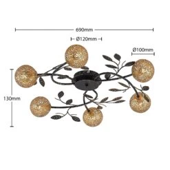 Lucande Evory Deckenleuchte, Rund, 6-fl. 17 Lucande Evory Deckenleuchte, Rund, 6-fl. -Lucande 9626376 6