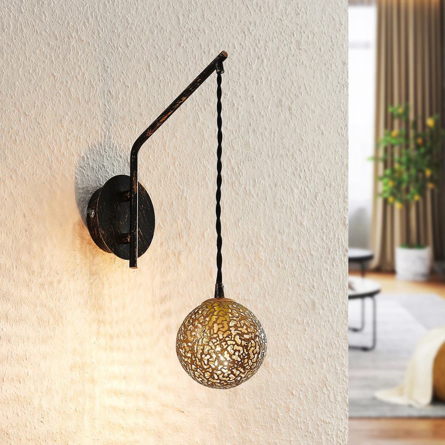 Lucande Zale Wandleuchte, Einflammig, Orientalisch 3 Lucande Zale Wandleuchte, Einflammig, Orientalisch