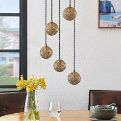 Lucande Zale Hängeleuchte, Rund, 5-fl. -Lucande 9626383 2