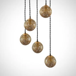 Lucande Zale Hängeleuchte, Rund, 5-fl. -Lucande 9626383 3