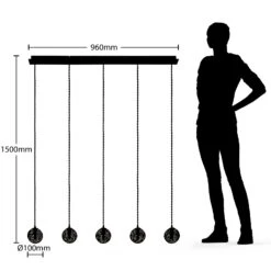 Lucande Zale Hängeleuchte, Länglich, 5-fl. -Lucande 9626384 4