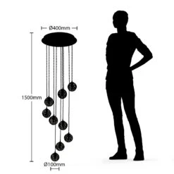 Lucande Zale Hängeleuchte, Neunflammig 16 Lucande Zale Hängeleuchte, Neunflammig -Lucande 9626385 5