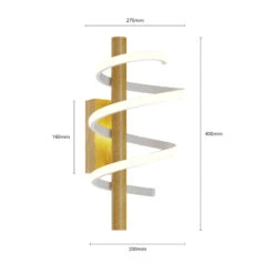 Lucande Milora LED-Wandleuchte, 40 Cm, Eiche -Lucande 9626391 6