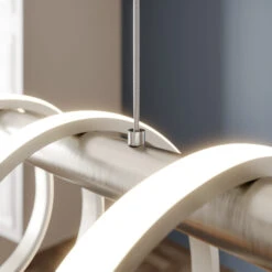 Lucande Milora LED-Pendelleuchte, Nickel -Lucande 9626396 4