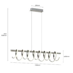 Lucande Milora LED-Pendelleuchte, Nickel -Lucande 9626396 6