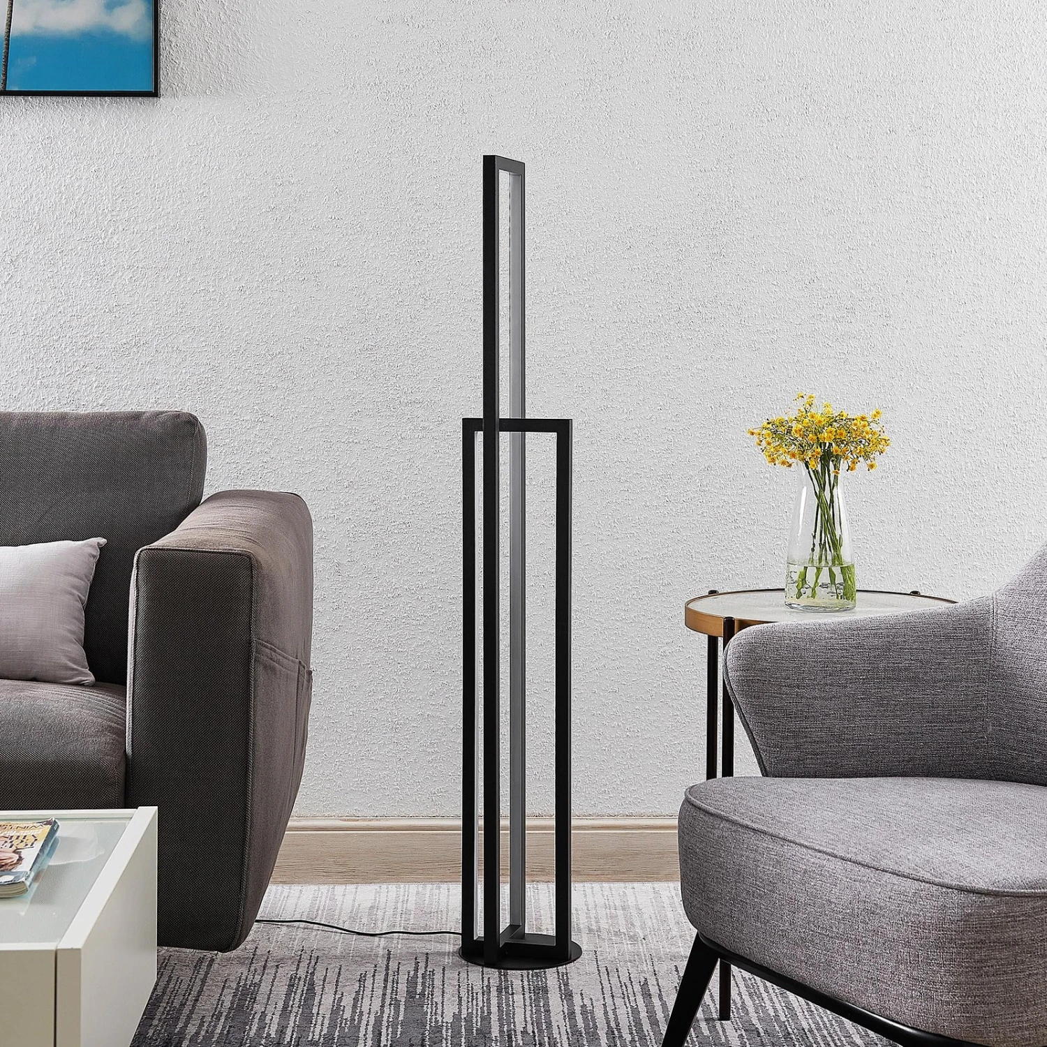 Lucande Hylda LED-Stehleuchte In Schwarz 4 Lucande Hylda LED-Stehleuchte In Schwarz – Bild 2