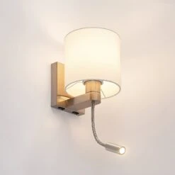 Lucande Wandleuchte Brinja Mit LED-Flexarm Weiß -Lucande 9626426 3