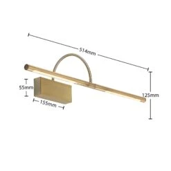 Lucande Fehmke LED-Bilderleuchte, Messing Antik -Lucande 9626430 6