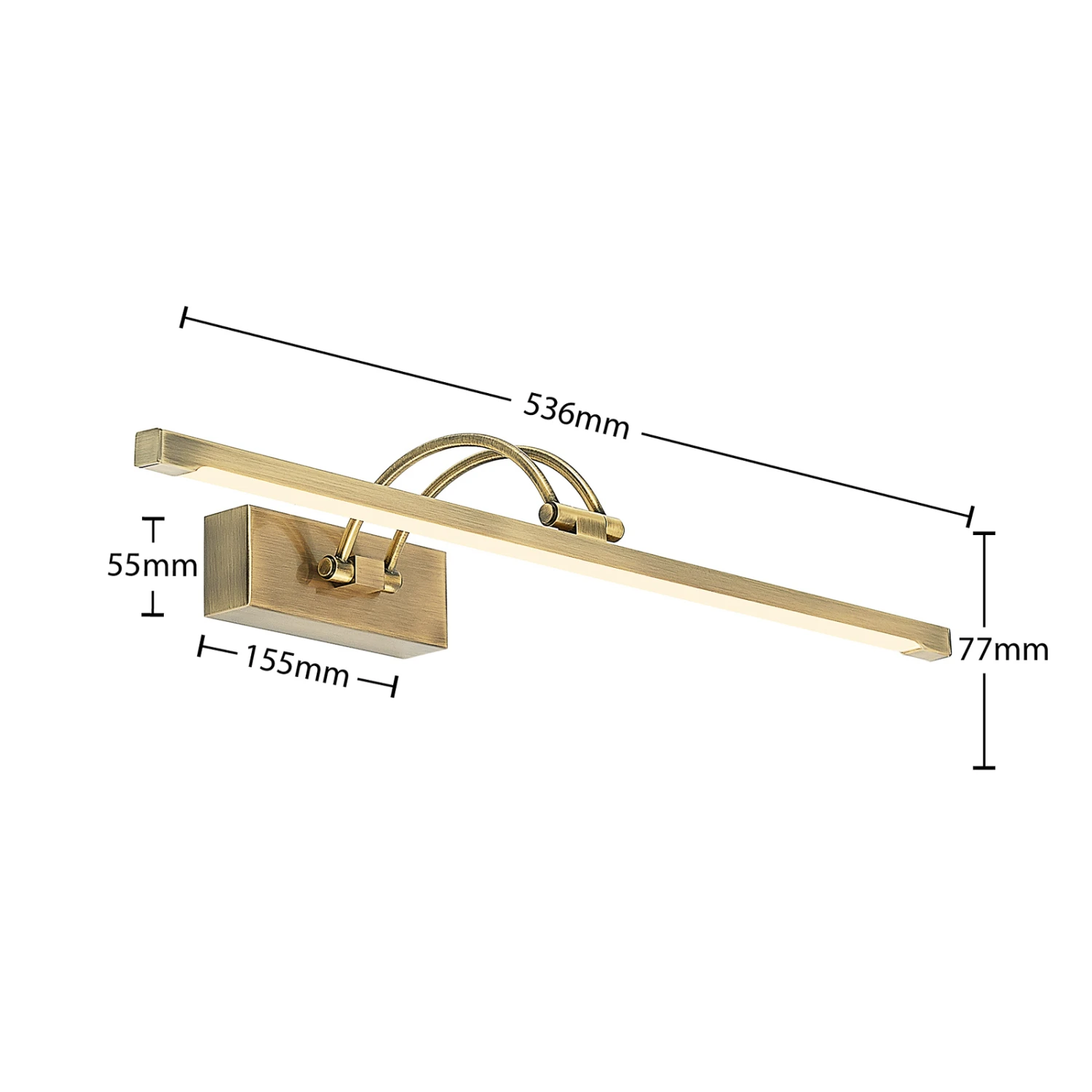 Lucande Felena LED-Bilderleuchte, Messing Antik 8 Lucande Felena LED-Bilderleuchte, Messing Antik – Bild 6