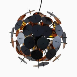 Lucande Noctavi Hängeleuchte, Schwarz-gold -Lucande 9626546 6