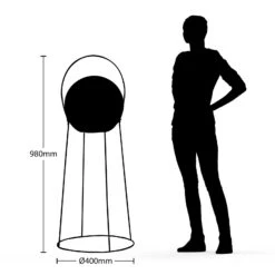 Lucande Hoyka Außenstehlampe Mit Kugel -Lucande 9626548 3