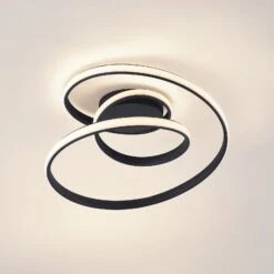 Lucande Sakina LED-Deckenleuchte, Sandschwarz -Lucande 9626550 3