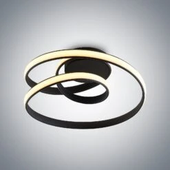 Lucande Sakina LED-Deckenleuchte, Sandschwarz -Lucande 9626550 7