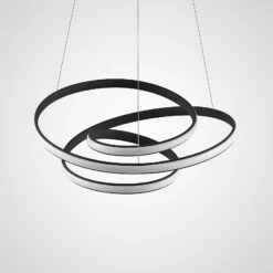 Lucande Sakina LED-Hängeleuchte Sandschwarz Ø 58cm -Lucande 9626554 2