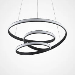 Lucande Sakina LED-Hängeleuchte Sandschwarz Ø 58cm -Lucande 9626554 3