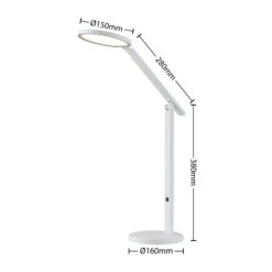 Lucande Felkano LED-Tischlampe, Weiß -Lucande 9627049 4