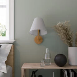 Lucande Jinda Wandleuchte, Holzgestell, Stoff Weiß 13 Lucande Jinda Wandleuchte, Holzgestell, Stoff Weiß -Lucande 9627073 2