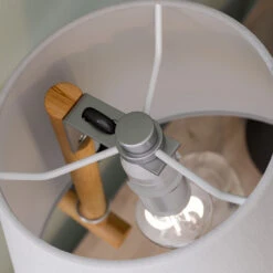 Lucande Jinda Wandleuchte, Holzgestell, Stoff Weiß 19 Lucande Jinda Wandleuchte, Holzgestell, Stoff Weiß -Lucande 9627073 8