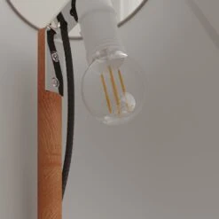 Lucande Jinda Wandleuchte, Holzgestell, Samt Grau 14 Lucande Jinda Wandleuchte, Holzgestell, Samt Grau -Lucande 9627074 3